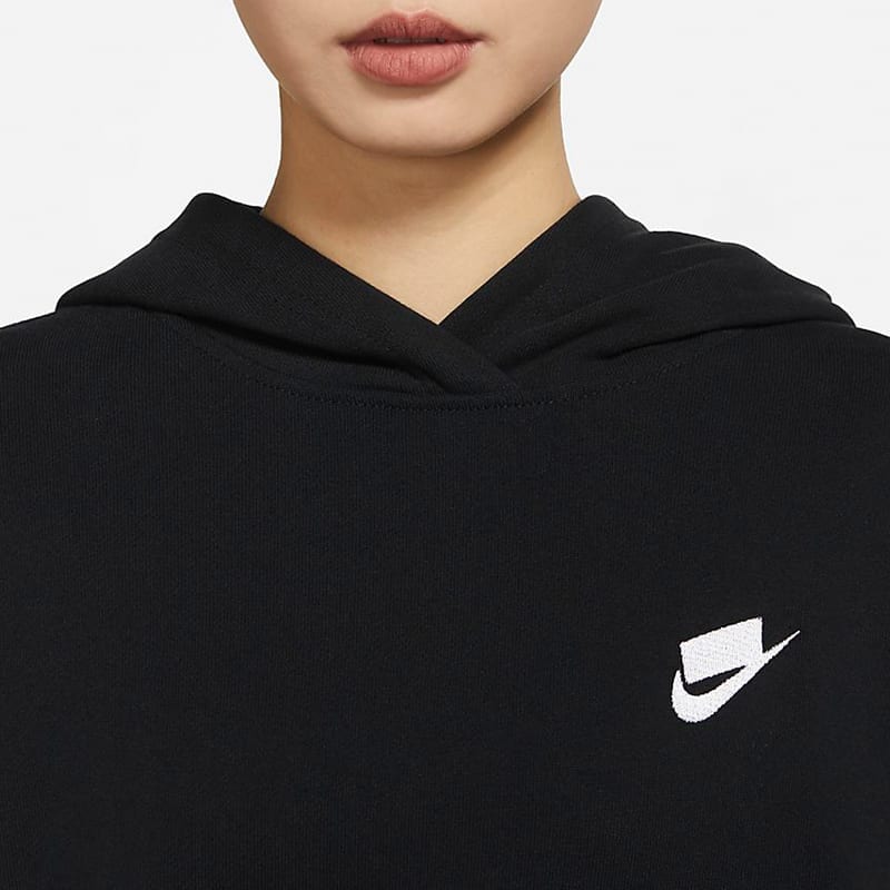 Nike Толстовки Женские Черные С Капюшоном Умеренные Обычные DC5281-010
