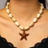 Exaggerated Colorful Resin Large Heart-Shaped Pendant Necklace for Women Vacation Style Irregular Beads Choker Necklaces Jewelry