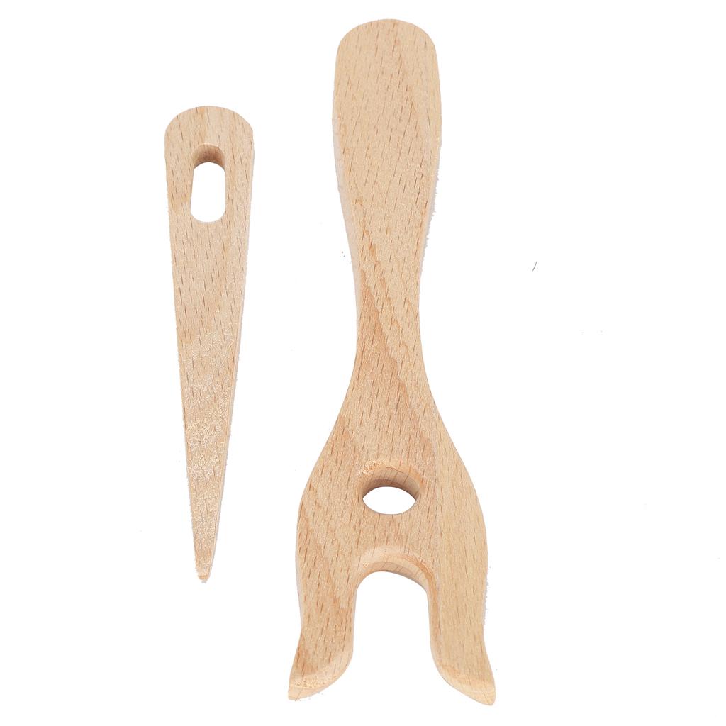 Деревянная вилка для вязания, плетение с большим глазом, игла, браслет, ожерелье, сделай сам, деревянный ткацкий инструмент