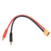 Адаптерный кабель 22 см XT60 (папа) на 4 мм (банан) 12AWG для зарядного устройства LiPo аккумуляторов B6