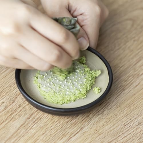 &NE Iwami-yaki Grater, Small, Hare to Ke x Motoshige, Black, 10cm Diameter x 2cm Height, Made in Japan, Ceramic, One-Handed Grinding, Non-Slip, Microw