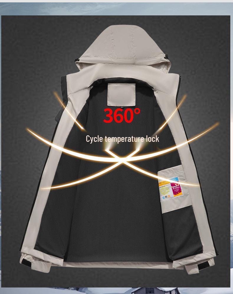 Мужская водонепроницаемая ветровка - Весна/Осень, Дышащая, Большого размера, С капюшоном, Для повседневной носки, кемпинга и альпинизма