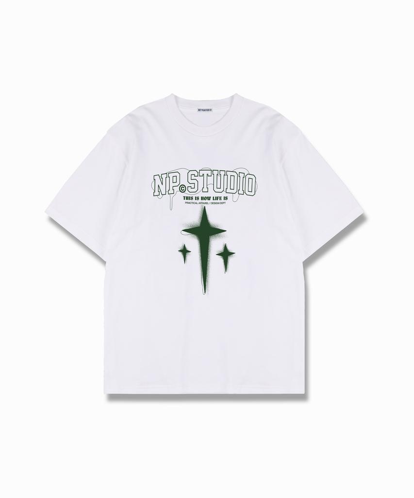 NP STUDIO [2 упаковки] Футболка с логотипом NP Cross 2 цвета