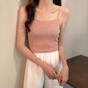 Новый французский кружевной трикотажный топ с маленькими подвязками для женщин в корейском стиле с внешним и внутренним жилетом, короткий стиль