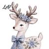 Lightweight Holiday Party Supplies 7Pcs Christmas Snowman Tree Reindeer Figurines 2D Wooden Tiered Tray Indoor Festive Atmosphere Props Decor Rustic