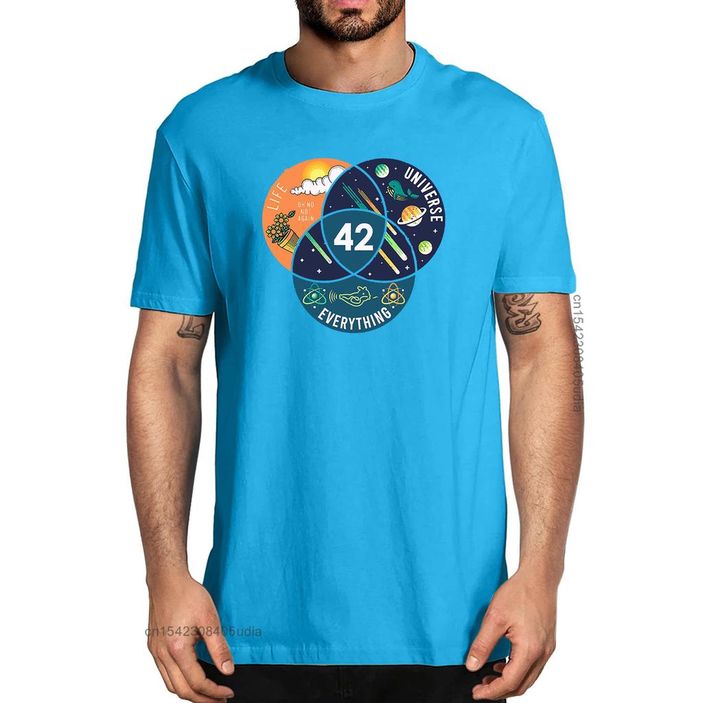 Unisex Cotton 42 The Answer To Life The Universe And Everything Funny Unisexs Designer Tshirts Harajuku Streetwear Unisex Tee