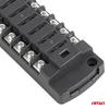 Fuse box with screw connectors, 6 sockets, AMIO-03836