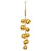 Christmas Bells Vintage Metal Brass Cow Bells Hanging Rope Ideal for Christmas Tree Wedding Decoratation Door Garden Chimes