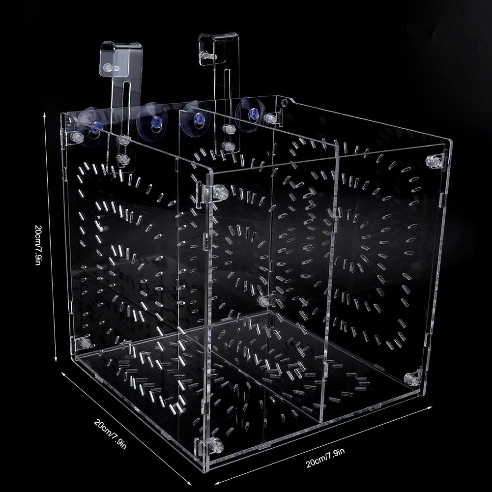 Изоляция Ящик для разведения рассады Инкубация Размножение для Аквариума(20x20x20cm)