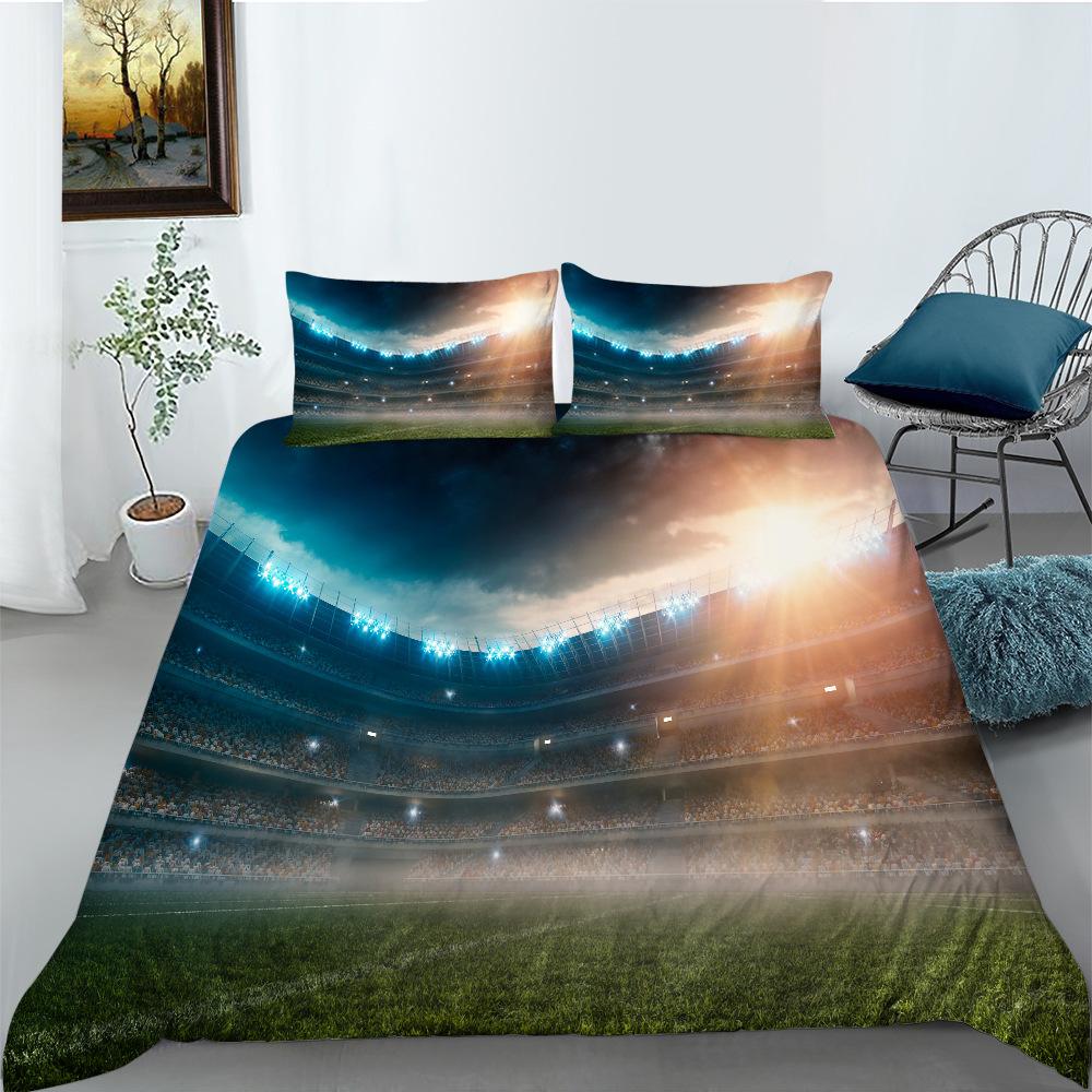 Football Series Bedding Two Three Piece Set Polyester 3D Digital Printing Shopify