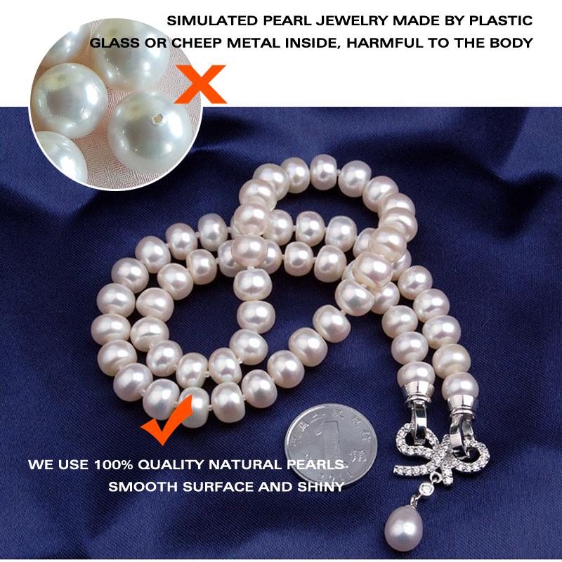 LSOOYH элегантное ожерелье из натурального пресноводного жемчуга