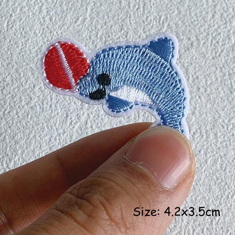 Cartoon Animals Embroidered Iron Patch For Clothing DIY Striped Sewing Patch