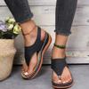 Fashion 2024 Summer Women Strap Sandals Women's Flats Open Toe Solid Casual Shoes Rome Wedges Thong Sandals Sexy Ladies Shoes