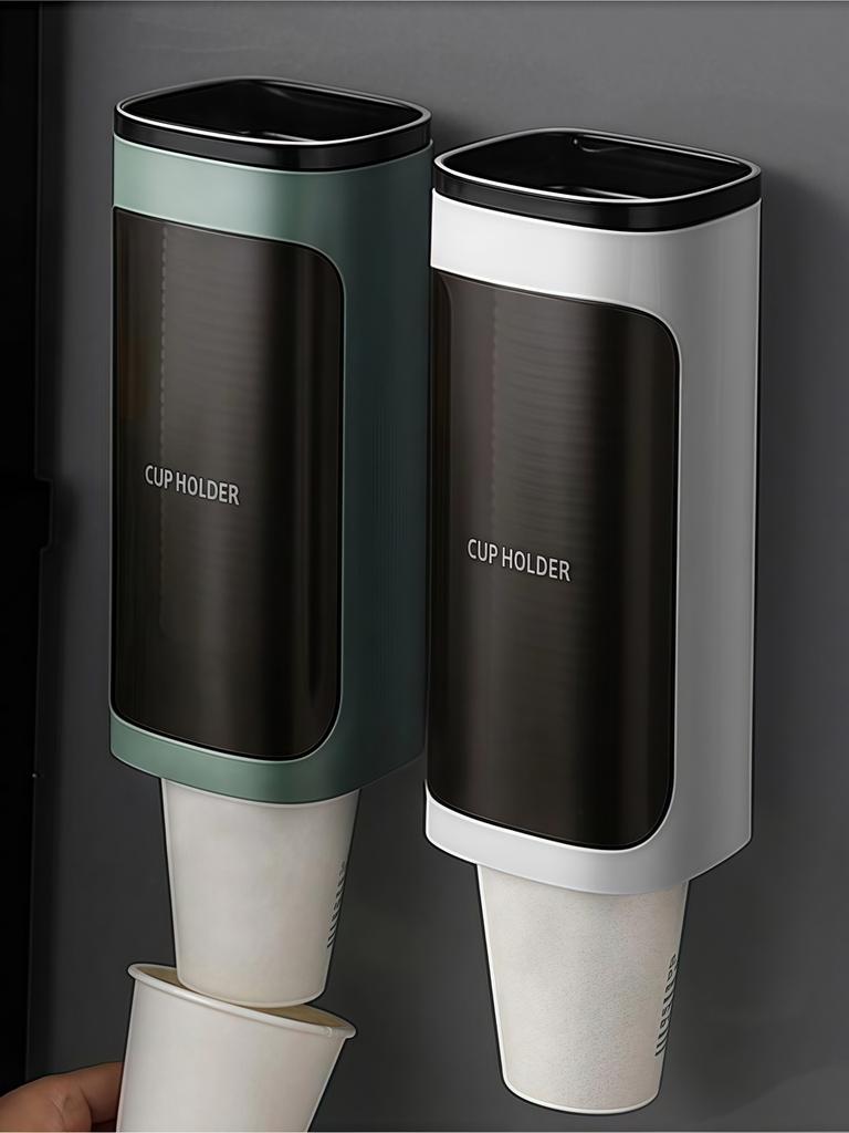 Household Disposable Cup Holder Water Dispenser Storage Paper Cup Rack Space-Saving Taker Automatic Cup Dropper Organizer