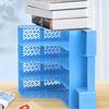 Thickened Four-Section File Holder Desktop File Organizer Box with Pen Cup, Made of PP Material, for Office Supplies