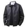 Leather Jacket Men Autumn Men Slim Fit Lapel Casual Jacket Men's Top Windproof Casual Jacket