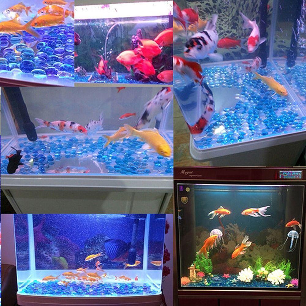 Rocks Ornament Stone Marbles Craft Pebbles Decoration Flat Aquarium Glass Stones Beads Fish Tank