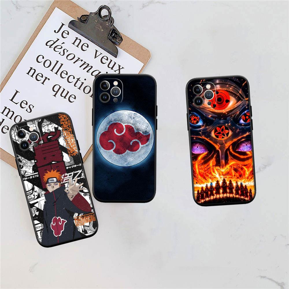 PP46 Чехол-бампер для телефона Samsung Galaxy S20 S21 S22 Ultra FE + Plus A21S A22 A24 A25 A26 A30 A30S A31 с принтом Наруто Акацуки