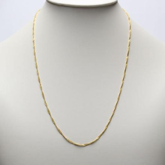 Ожерелье из чистого золота с винтовой цепочкой 45 см с гравировкой K24