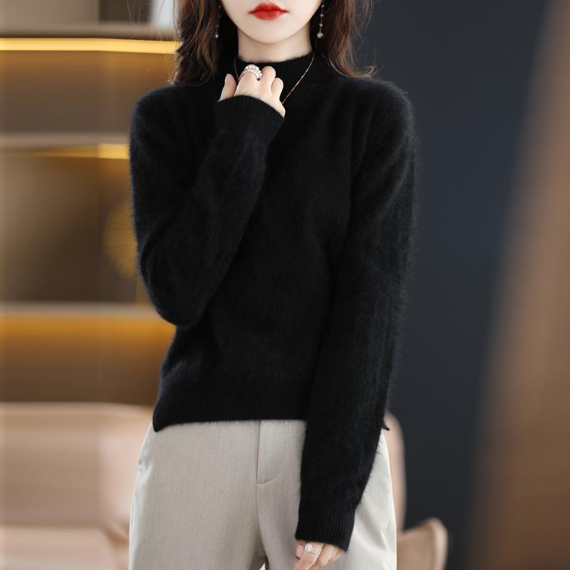 Женский свитер с полуводолазкой Qinghe кашемир 30% кашемир 70% норковый кашемир женский осенне-зимний кашемировый свитер мягкий и теплый