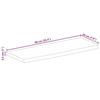 VidaXL Dessus de table 90x20x2,5 cm bord vivant bois massif manguier, dessus de table en bois, dessus de table d'appoint, 370323