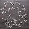 Поддельные жемчужные хрустальные свадебные волосы Vine Crystal Свадебные аксессуары Diamante оголовье Новый