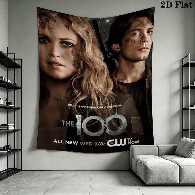 The 100 TV Show Tapestry, Sci-Fi Drama Character Poster Wall Hanging, Art Tapestry for Bedroom Living Room Decor