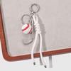 Sports Ball Golf Club Charm Braided Rope Tassel Football Baseball Pendant Men Sports Lover Backpack Car Key Accessories Bag Charm