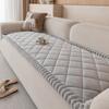 Solid Color Crystal Velvet Thick Sofa Cushion Anti Cat Scratch Non Slip One Piece Straight Couch Mat