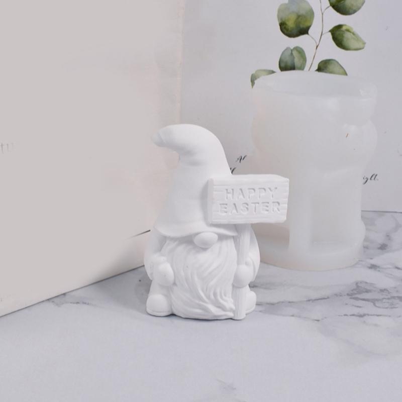 Форма для эпоксидной смолы Пасхальный гном 3D Безликий старик Форма для изготовления свечей DIY Гном Мыло ручной работы Пасхальные весенние товары для вечеринок