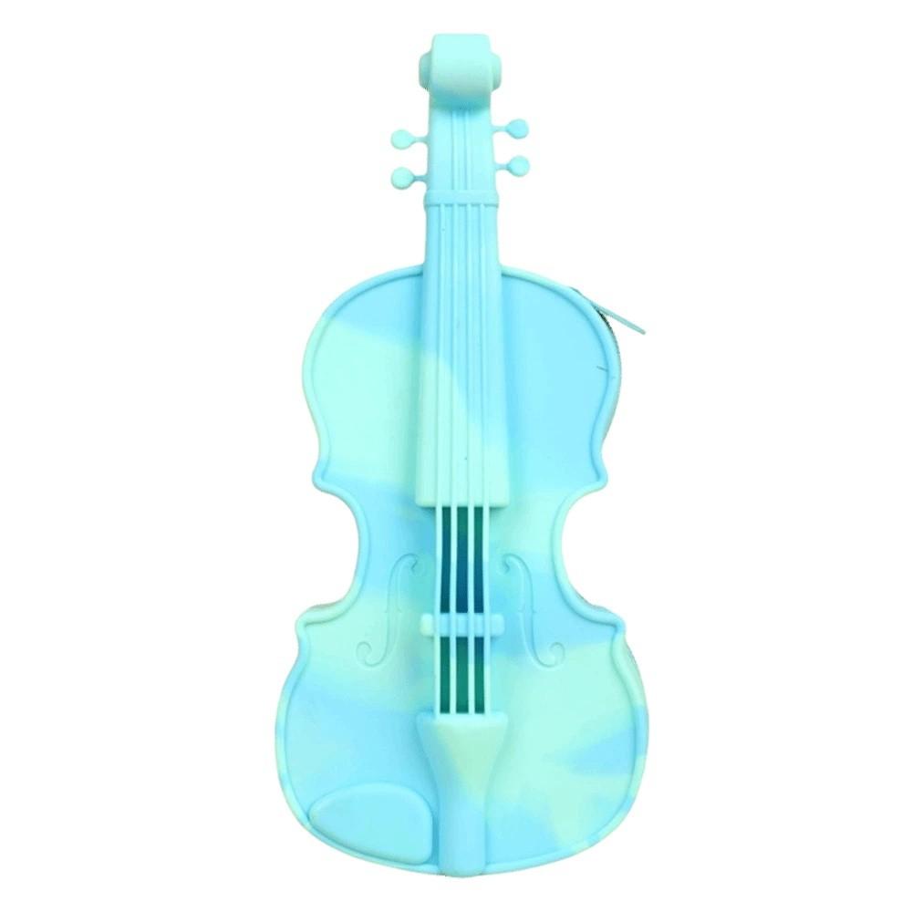 Cute Design Musical Note Cutouts Lightweight Silicone Pen Box Gift Music Lovers Daily Storage