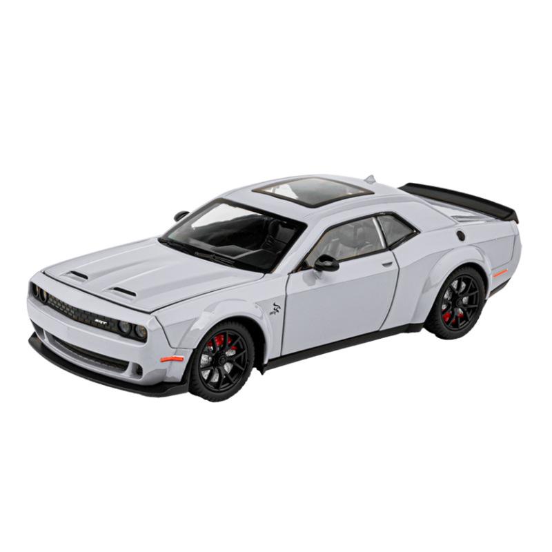 1/24 Dodge Challenger Hellcat игрушечная машинка литая Metel Cars игрушечные машинки с откидным механизмом Hellcat со звуком и светом Hellc для детей