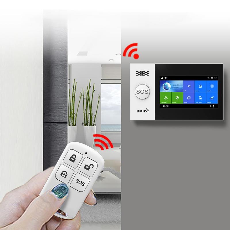 1Pcs Remotely Arm / Disarm Home Burglar Security Alarm System 433Mhz Wireless Remote Control Detector For G30 Pg103 107