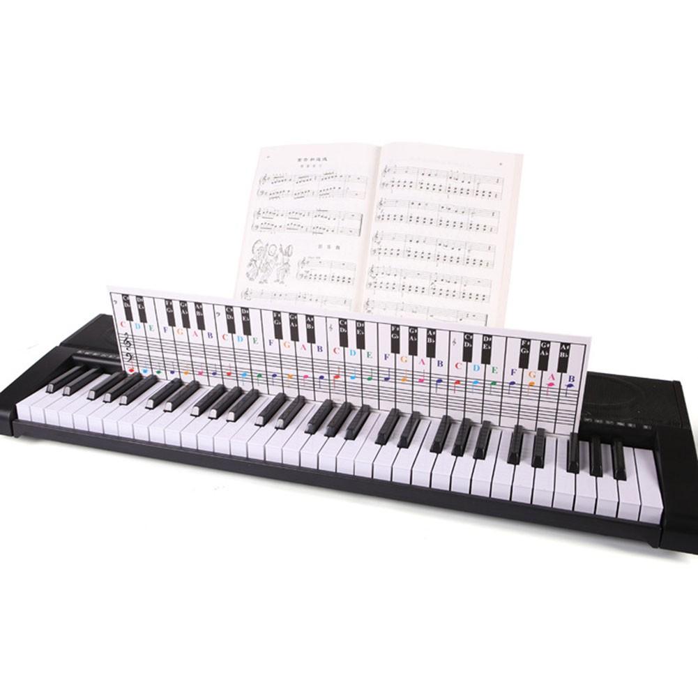 Таблица аккордов 650x155x1 мм для клавиатуры для начинающих