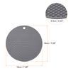 2pcs Uxcell Dish Drying Mat Set Round Silicone Reusable Drain Pad Heat Resistant Suitable for Kitchen Counter Fridge Drawer