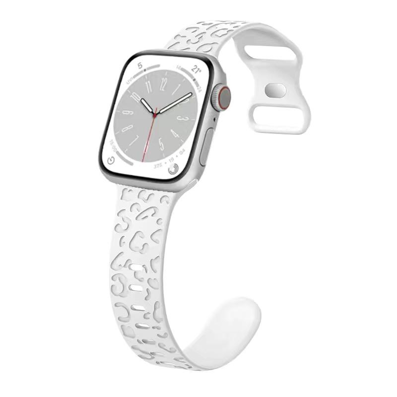 Leopard Silicone Strap for Apple Watch S9 Strap 49mm 44mm 40mm 45/41mm 42mm 38mm 44mm iWatch Series Sports Strap