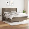 3132325 vidaXL Divan Bed with Mattress Taupe 160x200 Cm Fabric