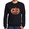 Men’s Printed Graphic Sweatshirt Pumpkin Face T-Shirt Cute Casual Fall Halloween Tee Tops Deep Black