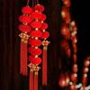 Small Size Flocking Red Lanterns Tasseled Hanging Lantern Spring Festival Lantern String  New Year