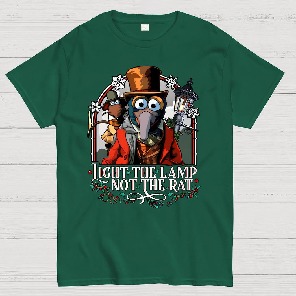 Crazy Monster Christmas Carol - Light the Lamp Not the Rat Magnet Cotton Summer Casual Cool Loose T-Shirt