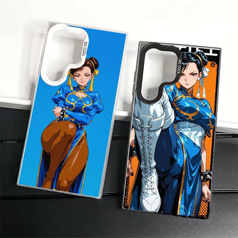 Противоударный чехол для телефона ChunLi S-Street F-FighterS для Samsung Galaxy S26 Edge S25 Ultra S24 FE S23 Plus S21 Защитный чехол от падения Funda