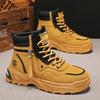 Martin Boots Men's 2024 New Autumn High-top British Style Tooling Boots Outdoor Sports and Leisure Thick-soled Yellow Boots