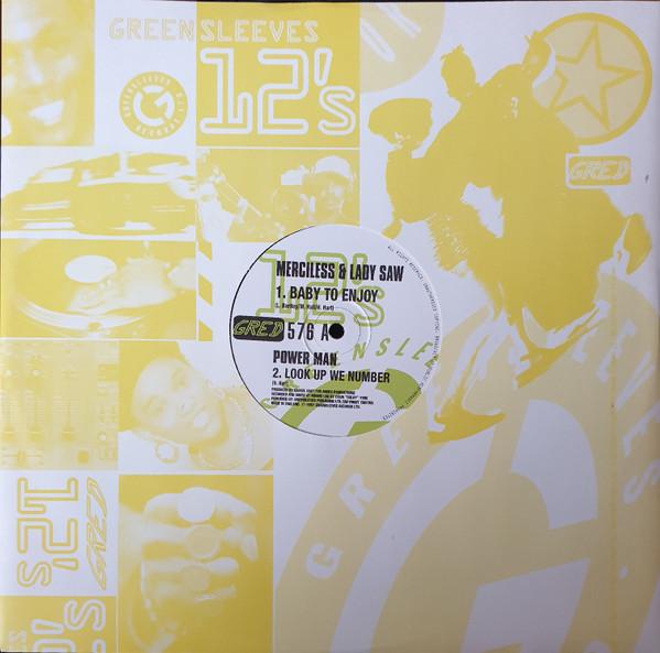 12-дюймовая пластинка MERCILESS & LADY SAW - Baby To Enjoy GRED576 Greensleeves Re 1997 UK Регги, Ска и Даб Подержанная