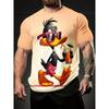 Funny Cartoon Duck Print Men's T-Shirts Summer Casual O-neck Short Sleeve Pullover Fashion Tees Street Trend Overszied Clothing