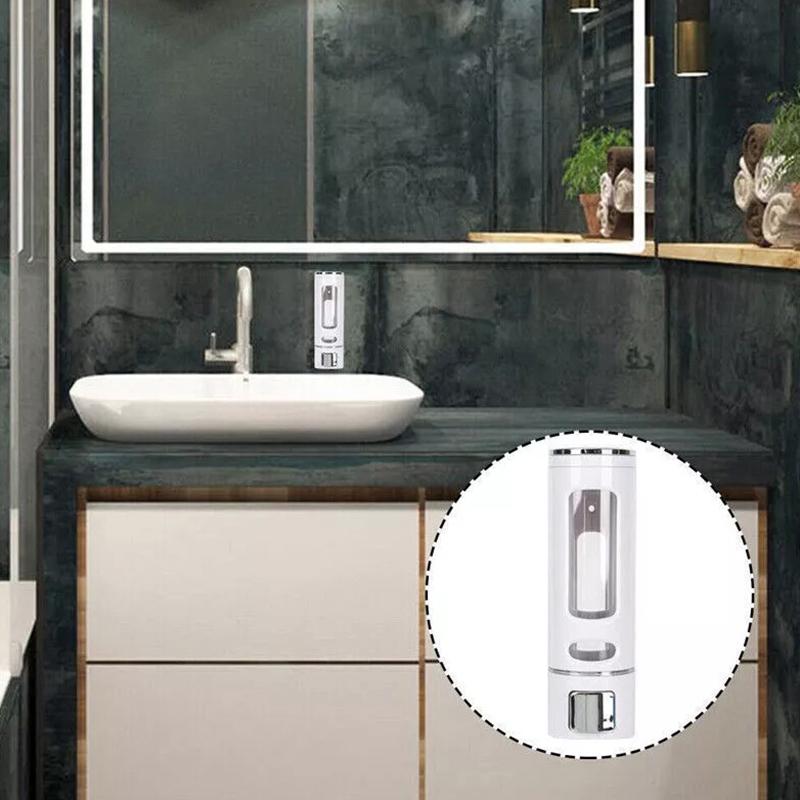 400Ml Shower Soap Dispenser Wall Mounted Shampoo And Conditioner Dispenser Adhesive Handwashing Fluid Dispenser