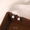 Fashion Simple Super Shiny Zircon Bow Stud Earrings for Women 925 Sterling Silver Jewelry