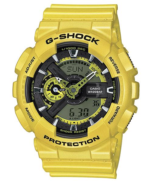 Casio Мужские кварцевые часы GA-110NM-9A из смолы, водостойкие 200 м, ударопрочные, цифровые
