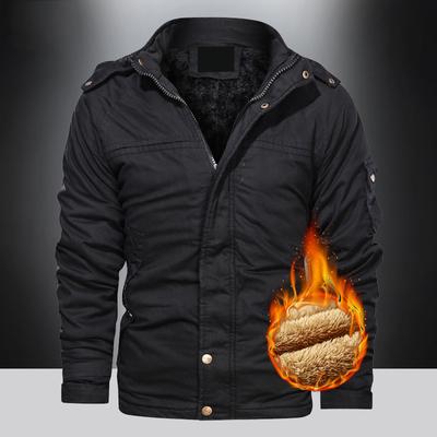 Мужская зимняя хлопковая куртка из утолщенного бархата средней и длинной хлопковой одежды, стираная хлопковая одежда, мужская мода, свободная мужская одежда