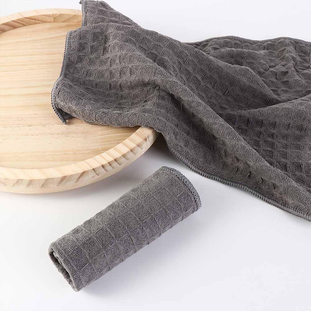Впитывающие ткани для мытья посуды вафельного переплетения без ворса, очищающее полотенце, поглощающее воду