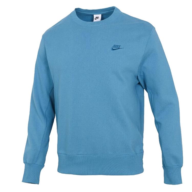 Nike Sweatshirts Men's Blue Crew Neck Moderate Regular DA0022-469